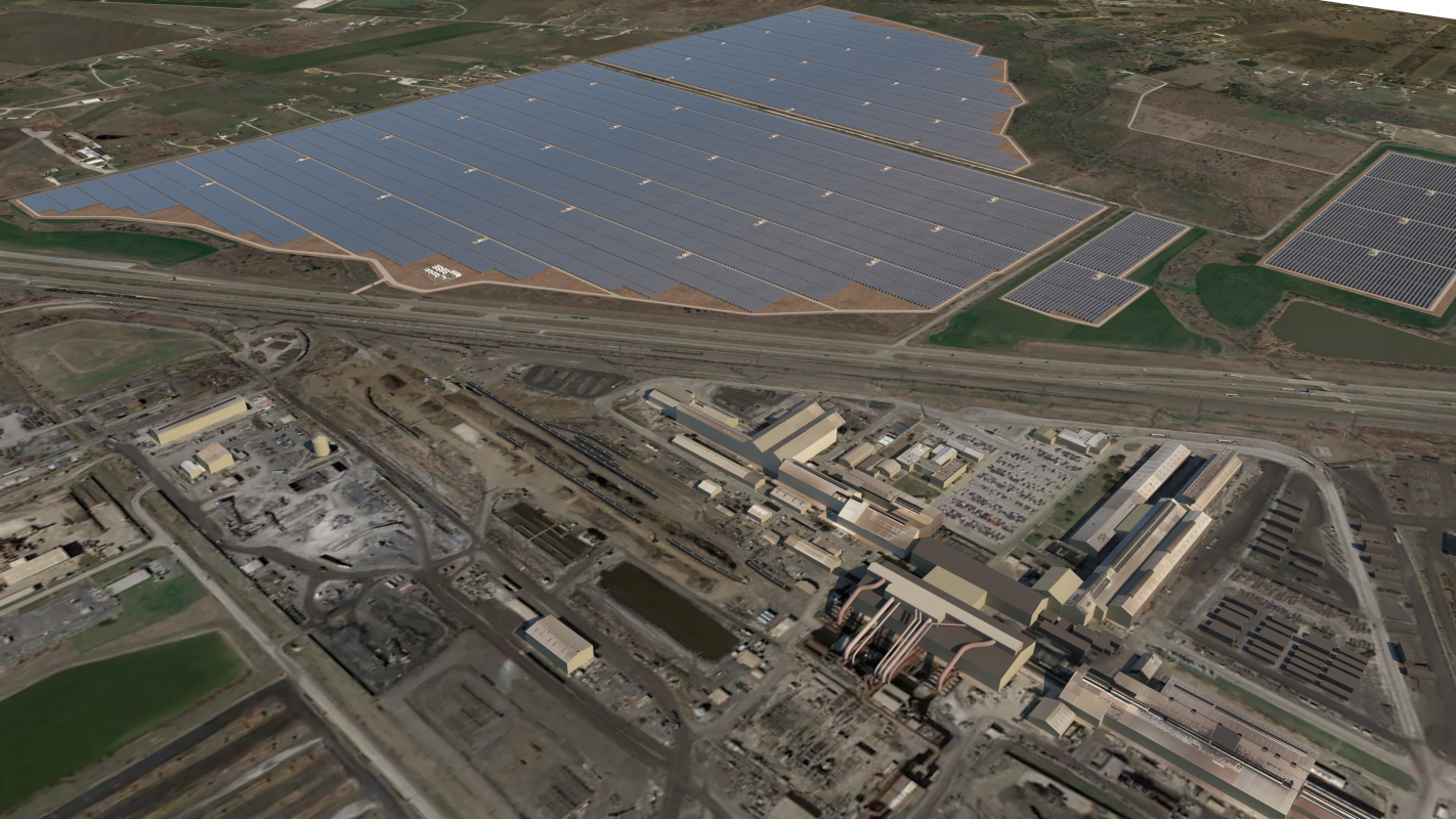 Gerdau Midlothian Solar Project Rendering